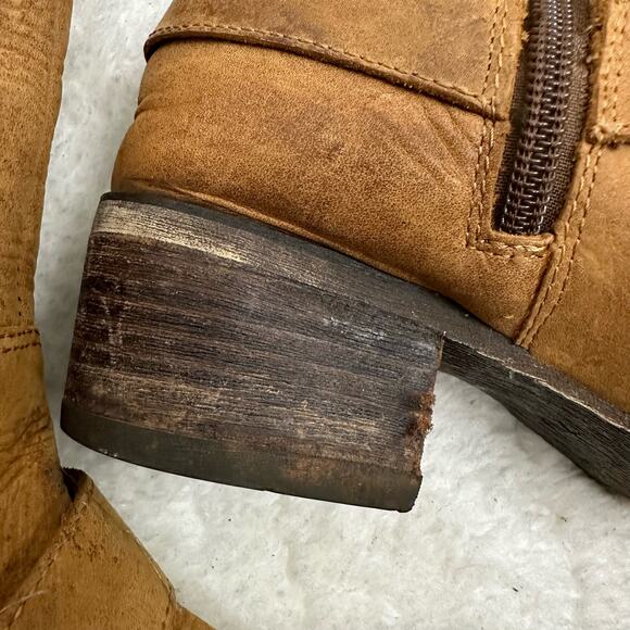 Durango City Charlotte Engineer Tall Leather Boots 14"  in Camel Size 7 - Picture 9 of 15